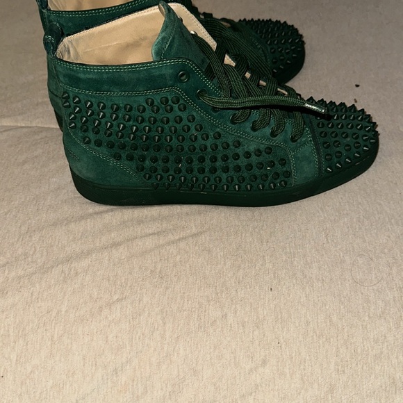 Green Louboutin Sneakers - Picture 3 of 5